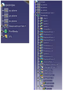 cad model tree